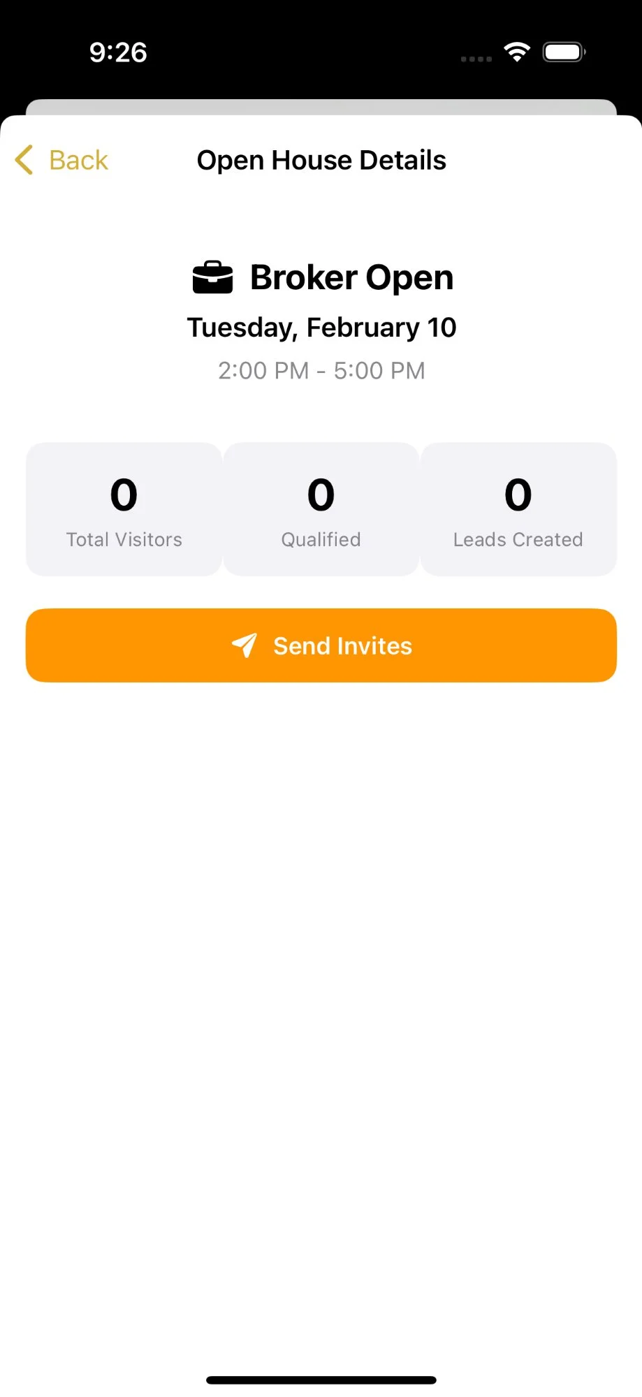 Open House Details & Invites